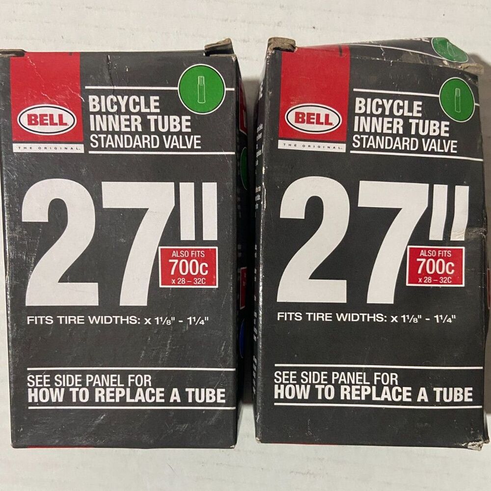 Qty 2 Bell 27" Bicycle Inner Tubes x 1 1/8 - 1 1/4" Standard Valve